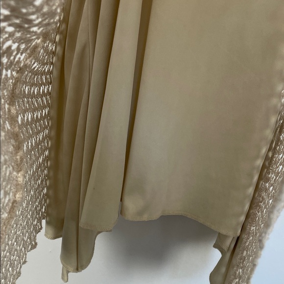 Dress Barn Crochet Cottagecore Flare Elegant Beige Women's 3X Pullover Tunic Top - Picture 3 of 10